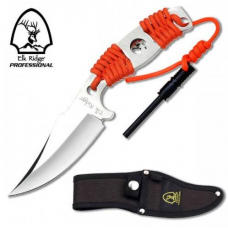 Elk Ridge Professional Fixed Blade Hunting Knife fire starter + Sheath -EP2001SL 