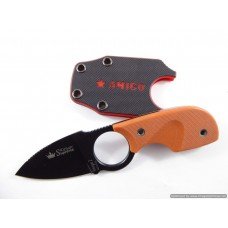 Kizlyar Supreme Amigo Z Knife AUS-8 Steel Black Finish Hi-Vis Orange