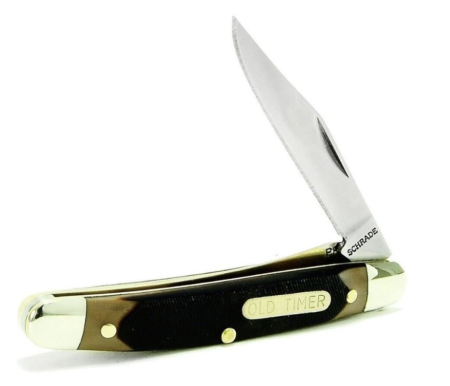Schrade Old Timer 3.8″ Gunstock Trapper 194OT Lockblade Folding Pocket Knife
