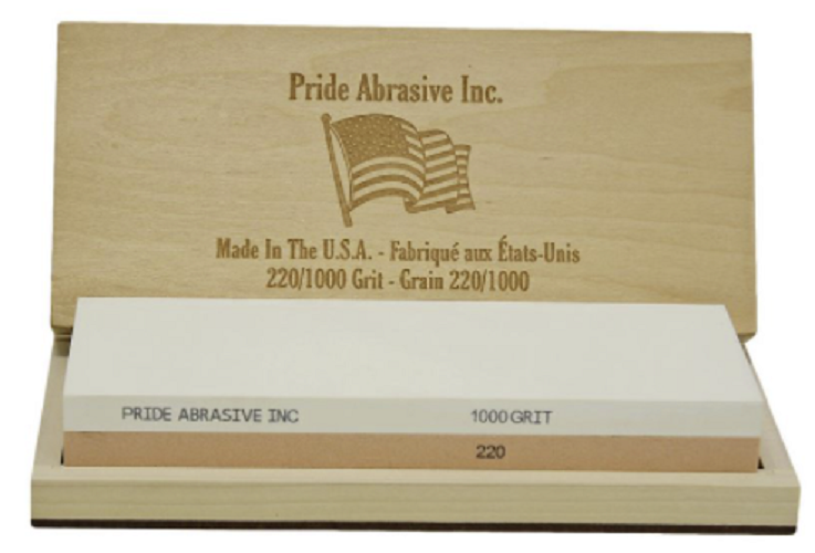 Pride Abrasive 220/1000 Water Stone, Knife Sharpening Stone – USA Made