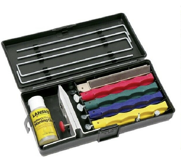 Lansky Professional Knife Sharpening System 5 Hones with C-Clamp