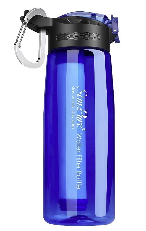4 Stage Water Filter Bottle for camping hunting hiking