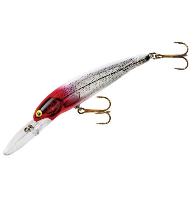 Bomber B24AXS104 Deep Long A Minnow Silver Red Fishing Lure